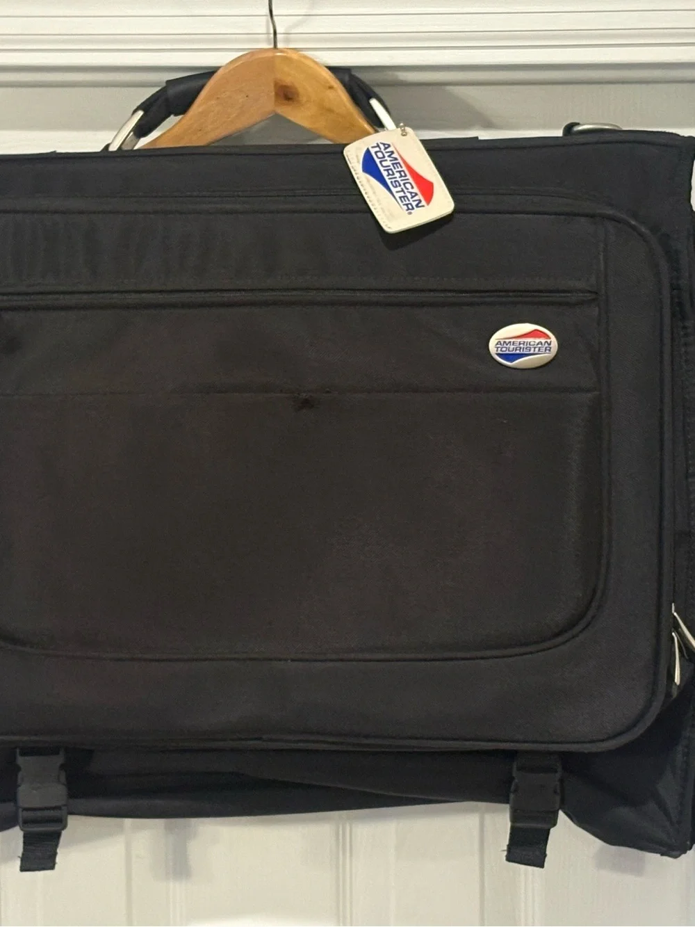 Vintage American Tourister Black Hanging Garment Bag